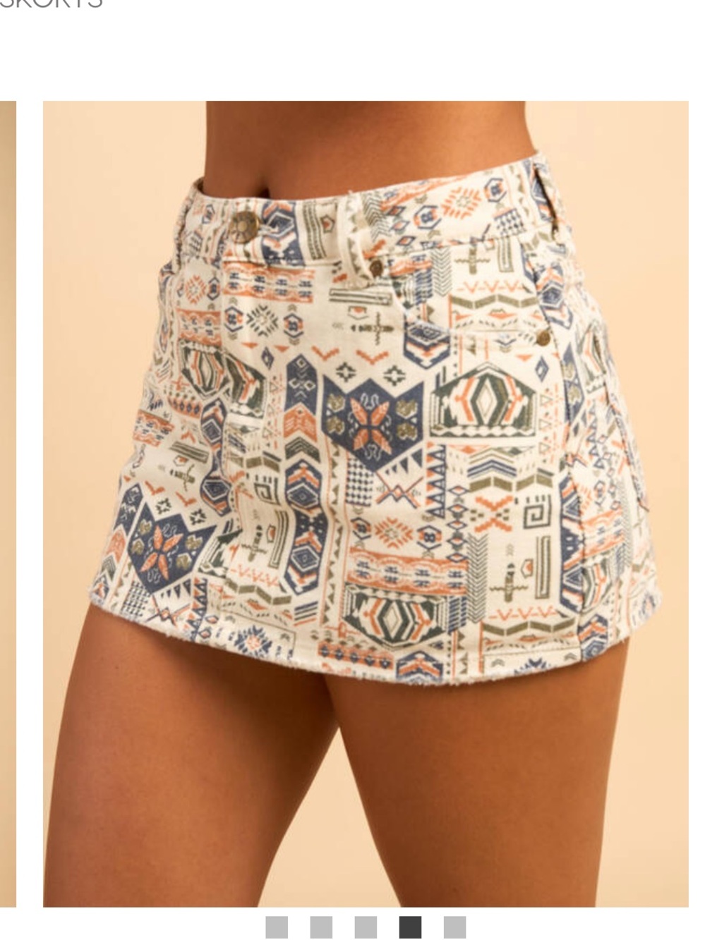 Desu Allegra Tiki Skort - Cream Multi